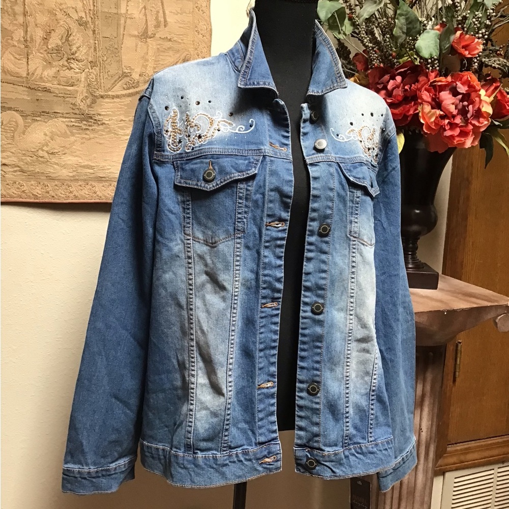 Embroidered Denim ISABEL HAYLEY Size 18 Jacket
